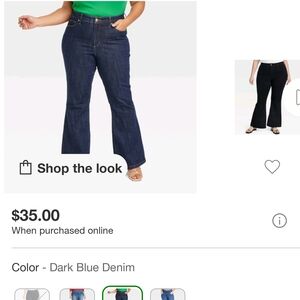 Women's Dark Blue Denim Jeans Size 22 NEW